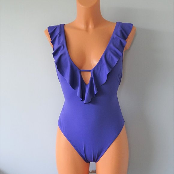 Bar III Other - Bar III NWT One Piece Core Solids Grape Swimsuit